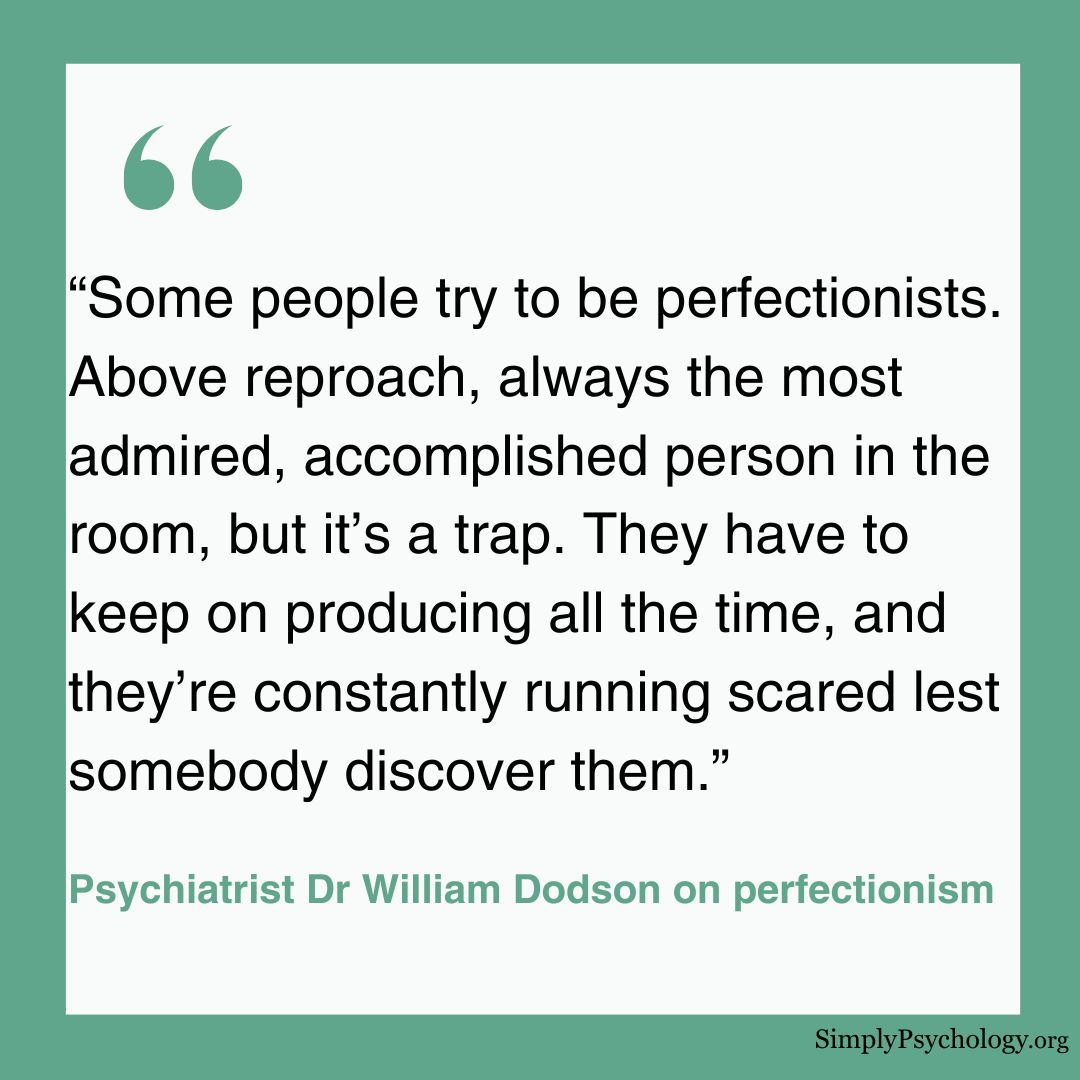 Dodson Perfectionism RSD A quote image from Dr William Dodson on perfectionism in ADHD