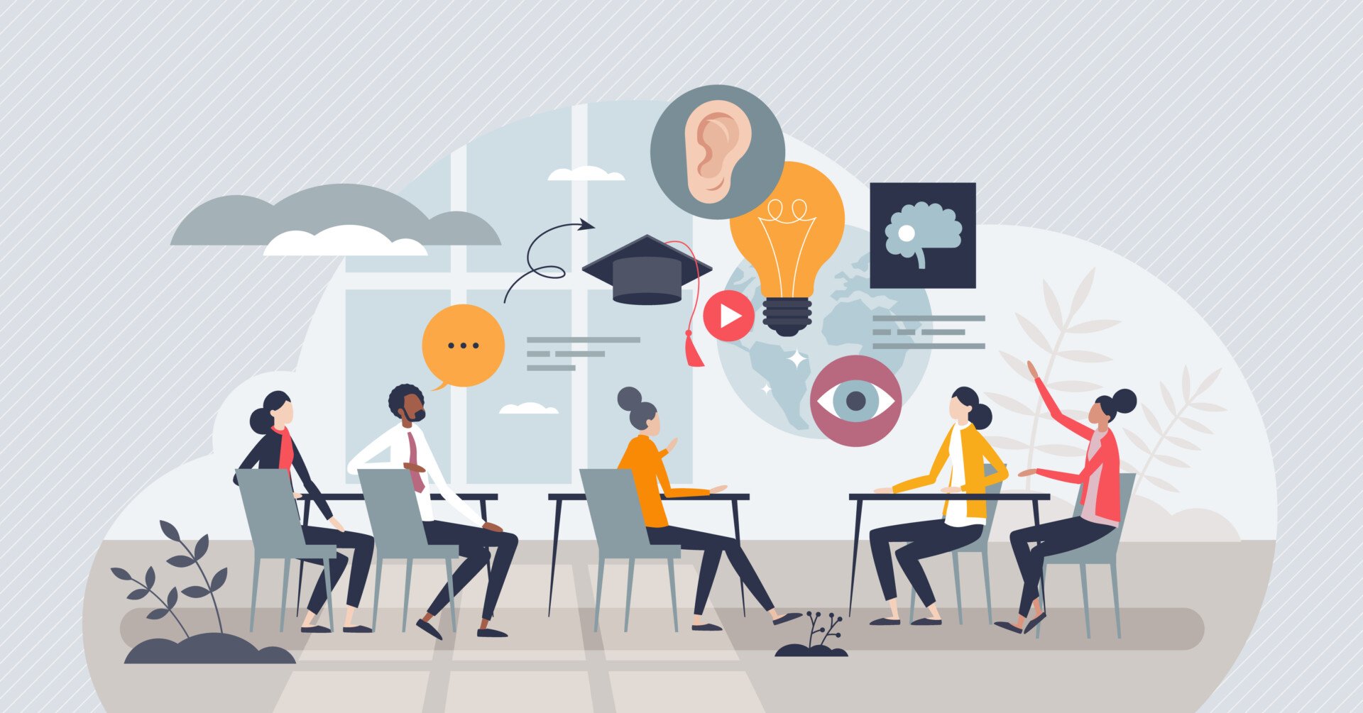 What Is Intelligence In Psychology 1 Academic training with education and knowledge learning tiny person concept. School, college or university class course for cognitive process and smart professional skills program vector illustration