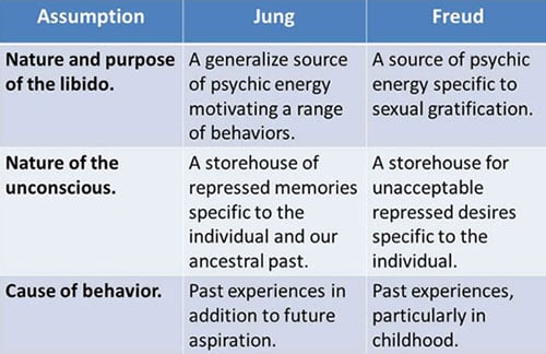 Carl Jung's Theory of Personality 1 Jung - Freud Comparison Table