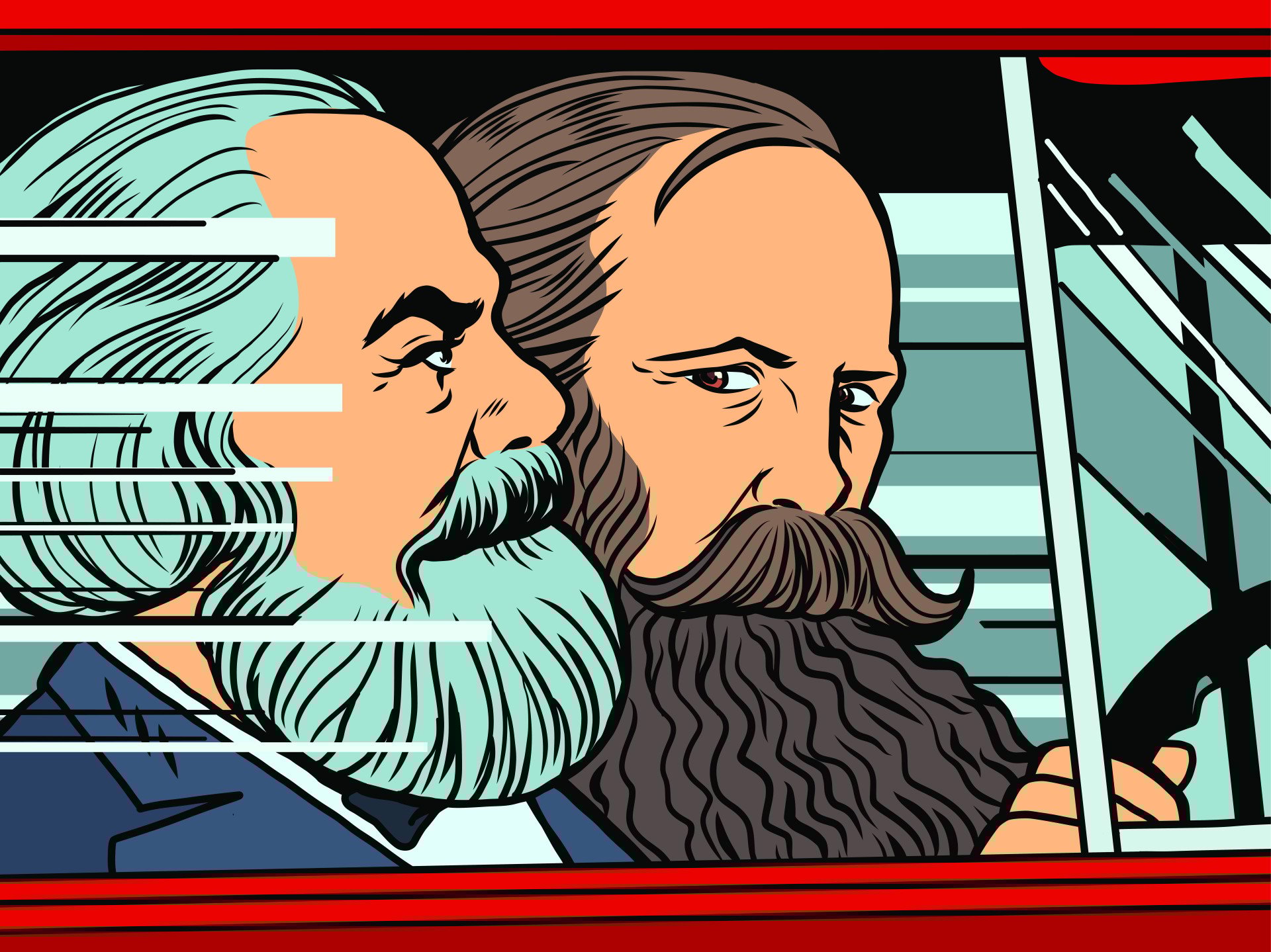 Karl Marx and Friedrich Engels