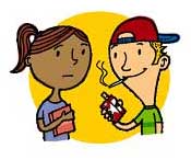 Social Influence Revision Notes 1 cartoon girl smoking