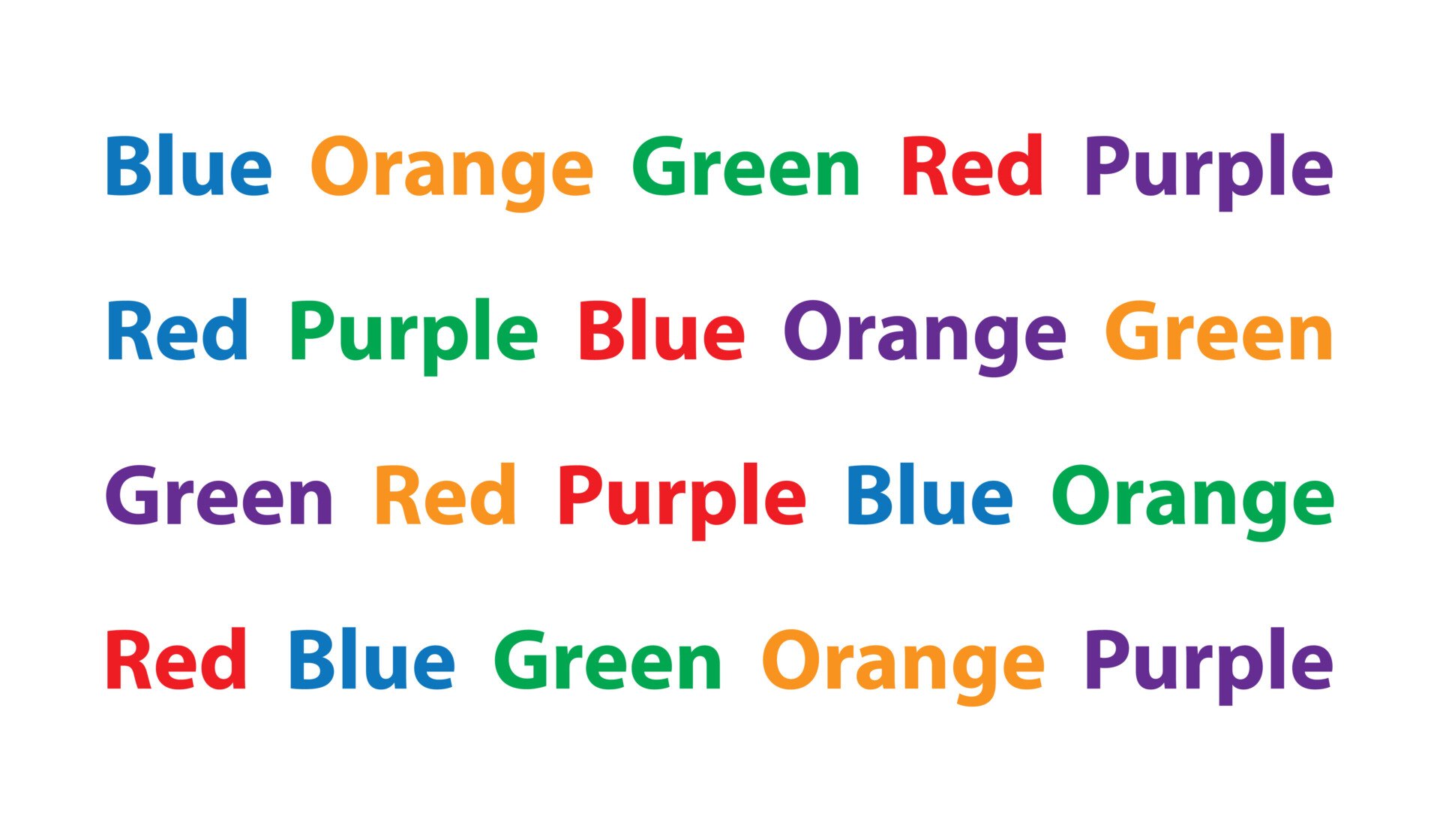 Stroop Effect 1 stroop test