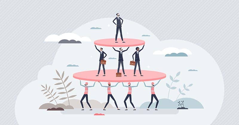 Social Stratification: Definition, Types & Examples 4 Social stratification and different wealth class division tiny person concept. Economical discrimination and financial gap inequality with society separation and hierarchy contrast vector