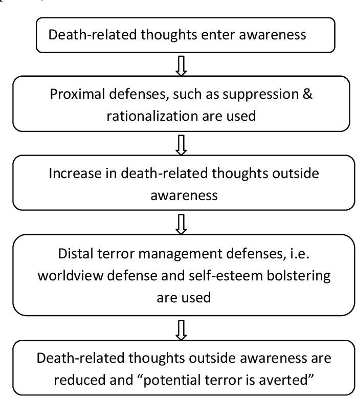 Terror Management Theory 2 Terror Management Theory flowchart of events.